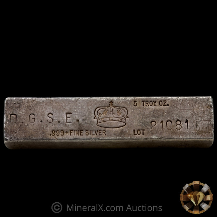 5oz Crown Mint Vintage Silver Bar
