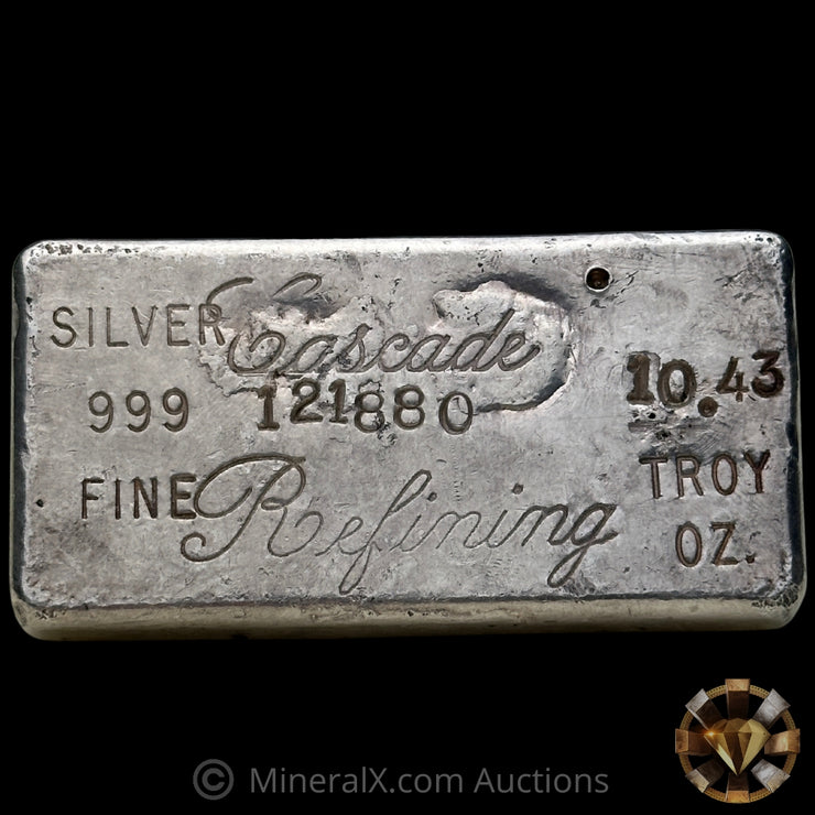 10.43oz Cascade Refining Vintage Silver Bar