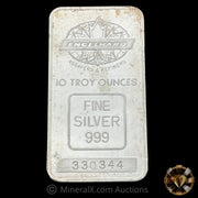 10oz Engelhard Assayers & Refiners Maple Leaf Bull Logo Vintage Silver Bar