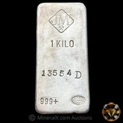 Kilo JM Johnson Matthey D Suffix Vintage Silver Bar