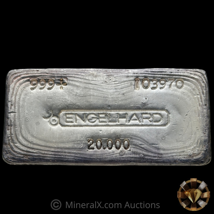 20oz Engelhard Bull Logo Vintage Silver Bar