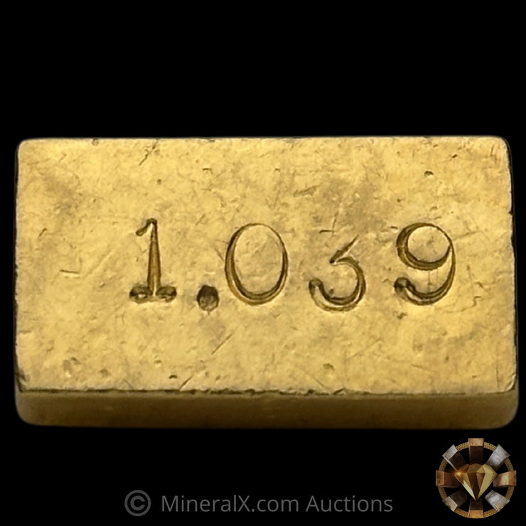 1.039oz Delta Smelting & Refining Rare With Weight Stamp Variety Vintage Fine Gold Bar