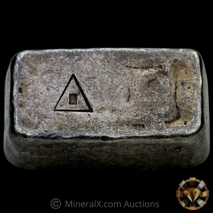 3oz W H Foster Vintage Silver Bar With Deak Triangle Counterstamp