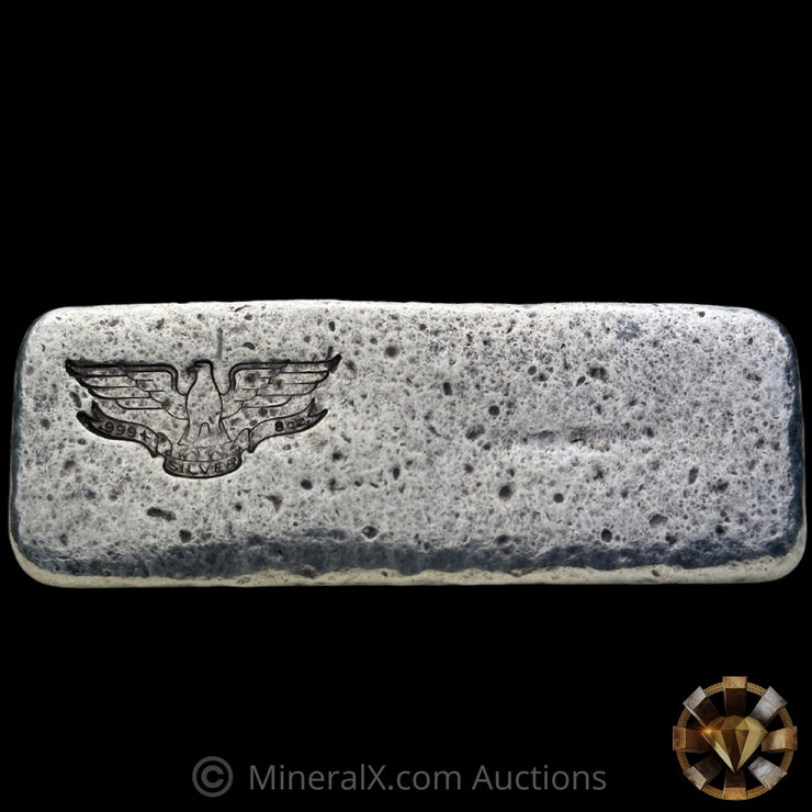 8oz W H Foster Vintage Silver Bar With Deak Triangle Counterstamp