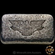 3oz W H Foster Vintage Silver Bar With Deak Triangle Counterstamp