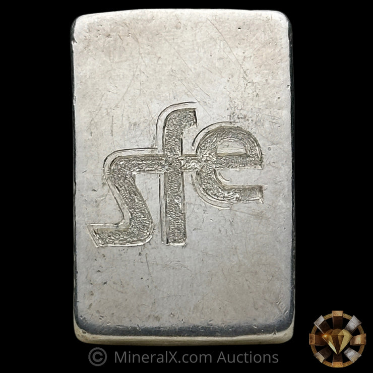 100g ABC Australian Bullion Company Vintage Silver Bar With Reverse SFE Engraving