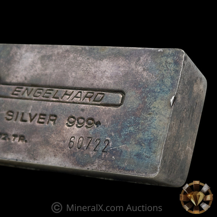 16.075oz (1/2Kilo) Engelhard 5 Digit Variety Bull Logo Vintage Extruded Silver Bar