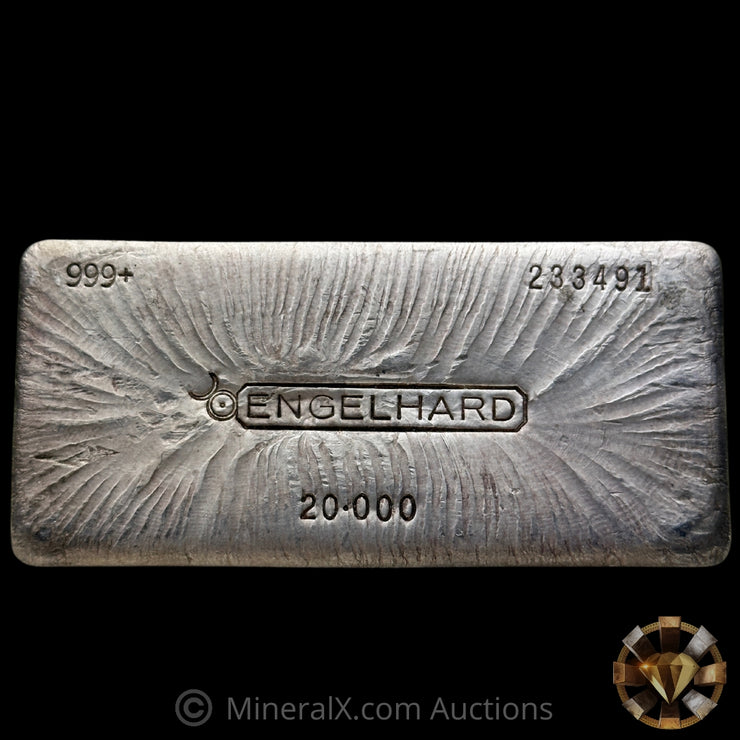 20oz Engelhard Bull Logo Vintage Silver Bar