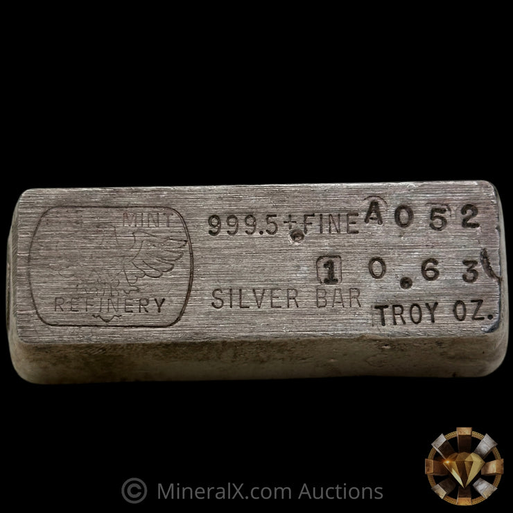 10.63oz Utah Mint Refinery SLC Vintage Silver Bar With Low Serial