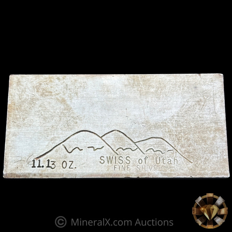 11.13oz Swiss Of Utah Vintage Silver Bar