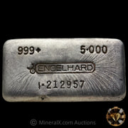 5oz Engelhard 1. Prefix Bull Logo Vintage Silver Bar
