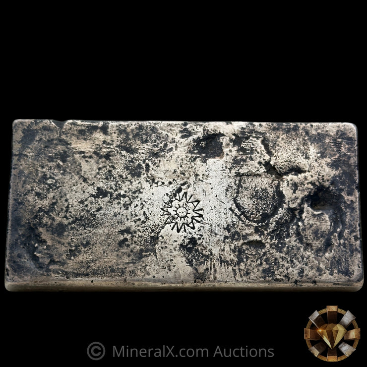 23.76oz Alexander Westerfall RMM Rocky Mountain Mint Unique Crossover Vintage Silver Bar With Aztec Sun Counterstamp On Reverse