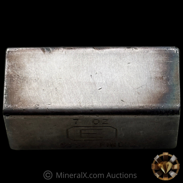 7oz Engelhard E Logo Industrial Extruded Vintage Silver Bar