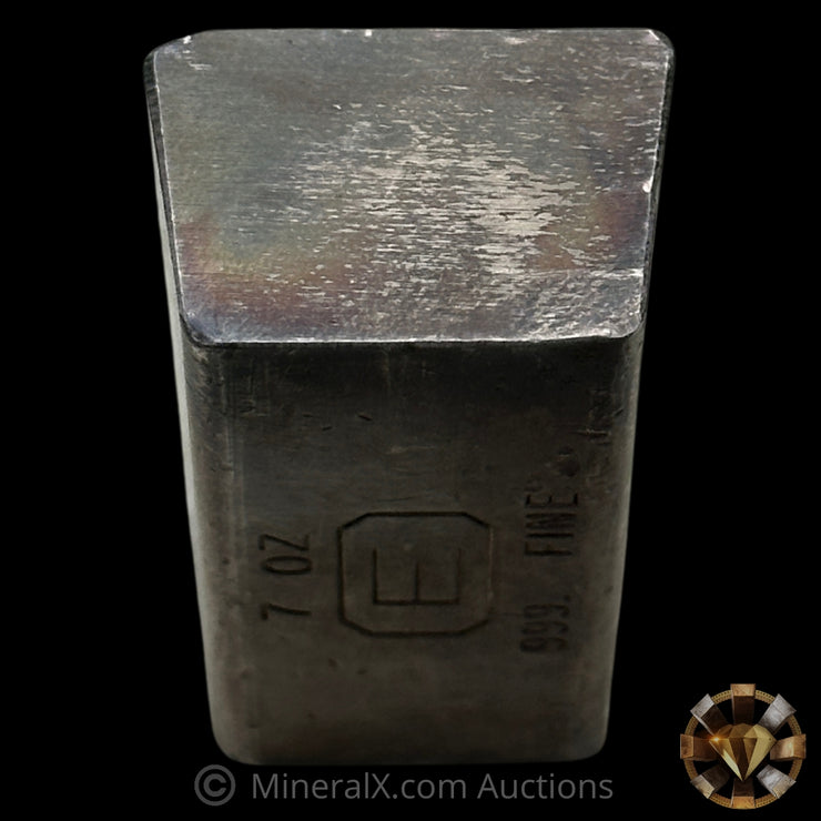 7oz Engelhard E Logo Industrial Extruded Vintage Silver Bar