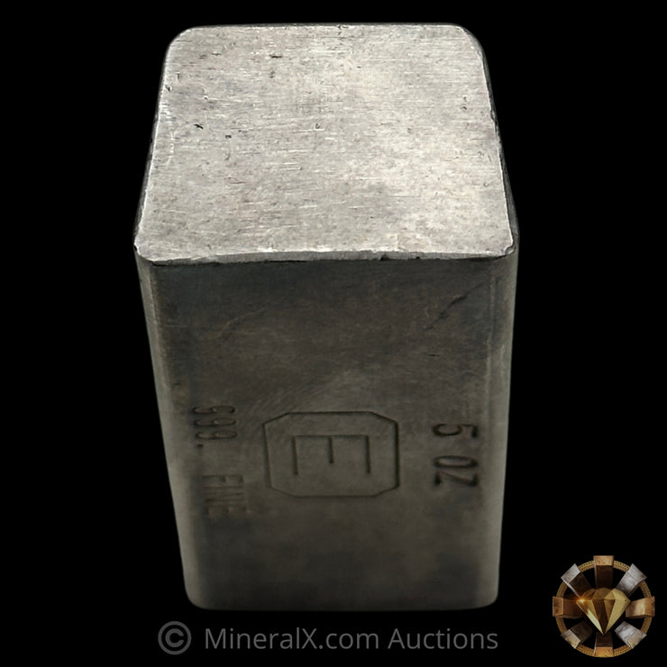 5oz Engelhard E Logo Industrial Extruded Vintage Silver Bar
