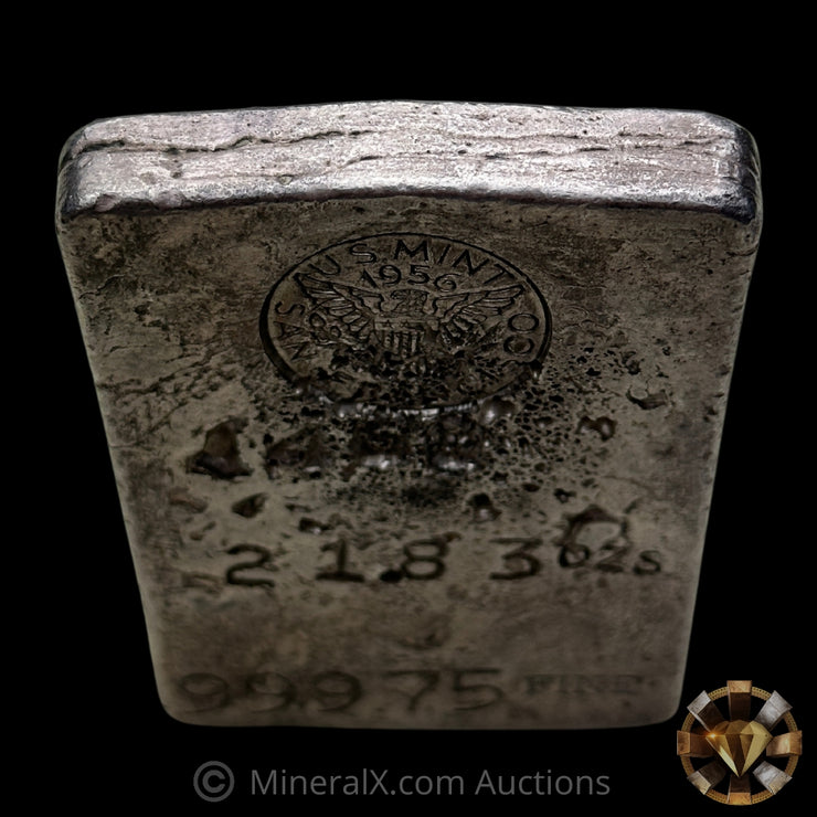 21.83oz 1956 US Mint San Francisco Vintage Silver Assay Bar With Unique Gas Bubbles (see description)