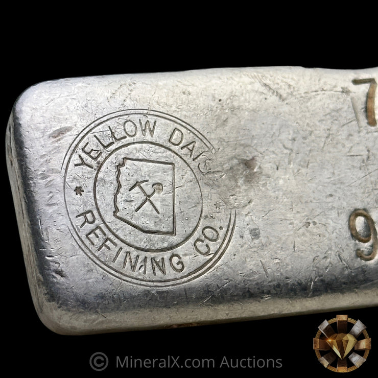 7.85oz Yellow Daisy Refining Co Arizona Vintage Silver Bar With Rare Elongated Mold