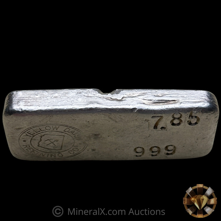 7.85oz Yellow Daisy Refining Co Arizona Vintage Silver Bar With Rare Elongated Mold