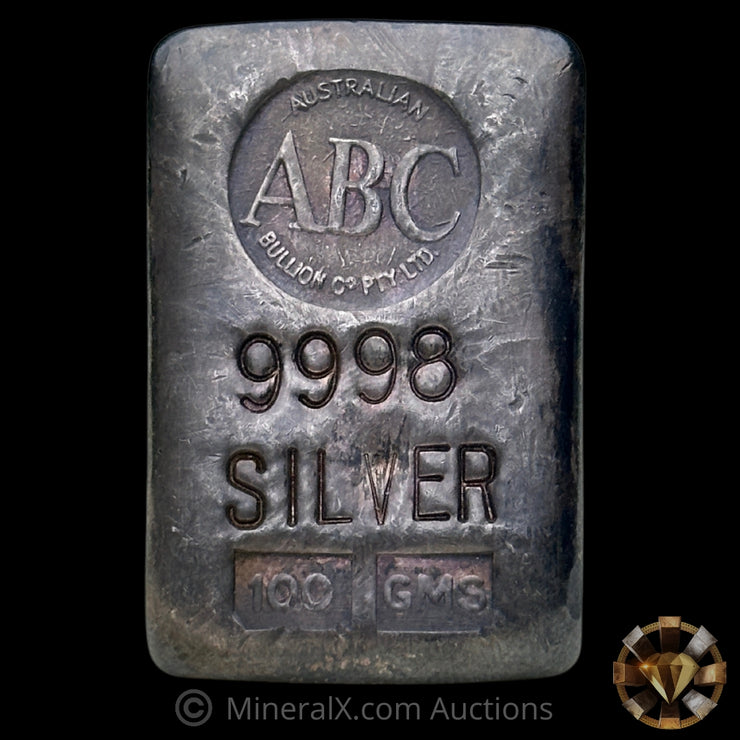 100g ABC Australian Bullion Company Vintage Silver Bar