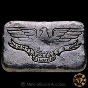 5oz W H Foster Vintage Silver Bar With Rare Green Co LA CAL & Full Deak Counterstamps