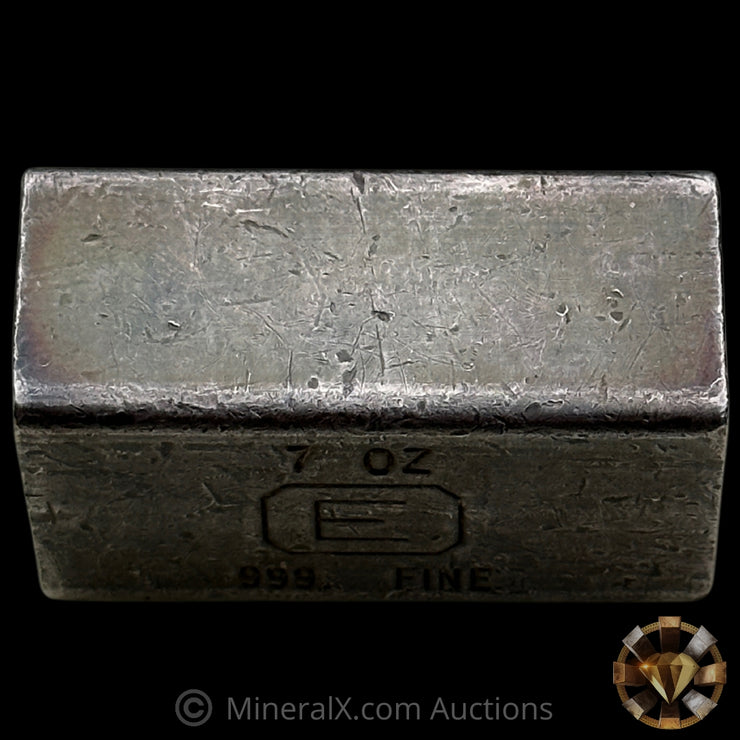 7oz Engelhard E Logo Industrial Extruded Vintage Silver Bar
