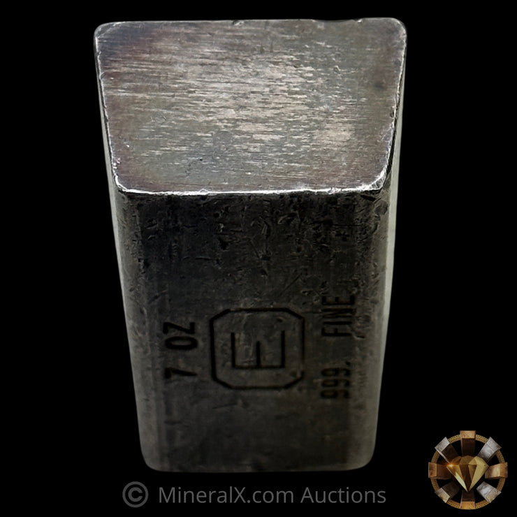 7oz Engelhard E Logo Industrial Extruded Vintage Silver Bar