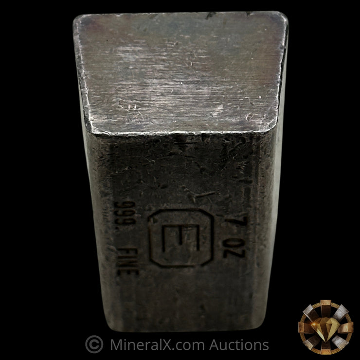 7oz Engelhard E Logo Industrial Extruded Vintage Silver Bar