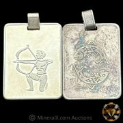 x2 1/4oz SRM Cragside Vintage Silver Pendant Bar Lot