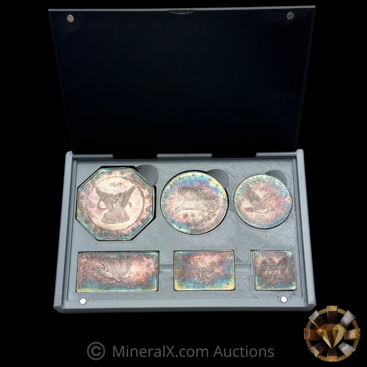 1969 W H Foster Complete Silver Eagles Nest Set Hercaimy Enterprises Variety With Unique Modern Made 3D Printed Box (19.25oz Total)