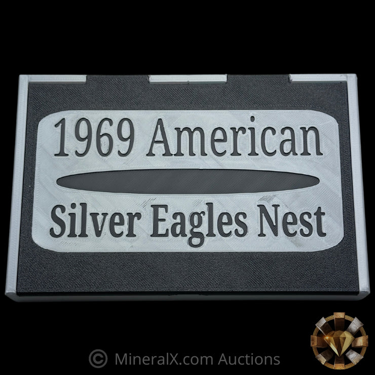 1969 W H Foster Complete Silver Eagles Nest Set Hercaimy Enterprises Variety With Unique Modern Made 3D Printed Box (19.25oz Total)