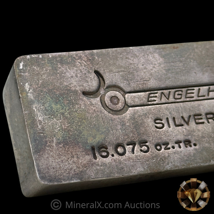 16.075oz (1/2Kilo) Engelhard 4 Digit Variety Bull Logo Extruded Vintage Silver Bar
