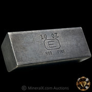 10oz Engelhard Rare Center Stamp E Logo "PIM" Variety Industrial Extruded Vintage Silver Bar With Extremely Low 2 Digit Serial