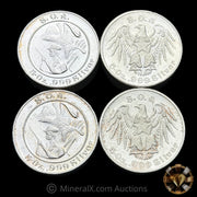 x4 5oz SOA Swiss Of America Vintage Silver Puck Bar Lot (20oz Total)