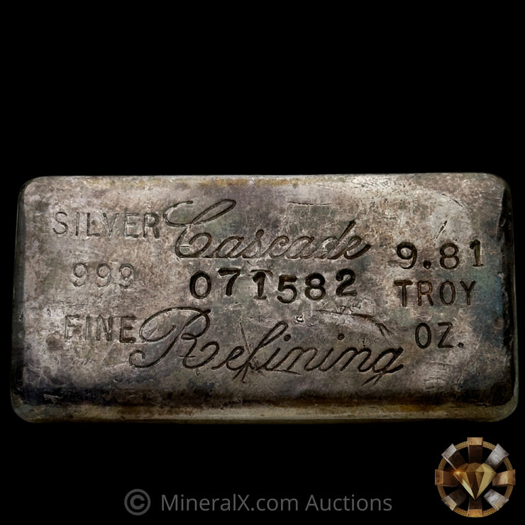9.81oz Cascade Refining Vintage Silver Bar
