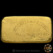 100g NM Rothschild & Sons Vintage Gold Bar With Rare Mocatta & Goldsmid London Bullion Brokers Reverse Counterstamp