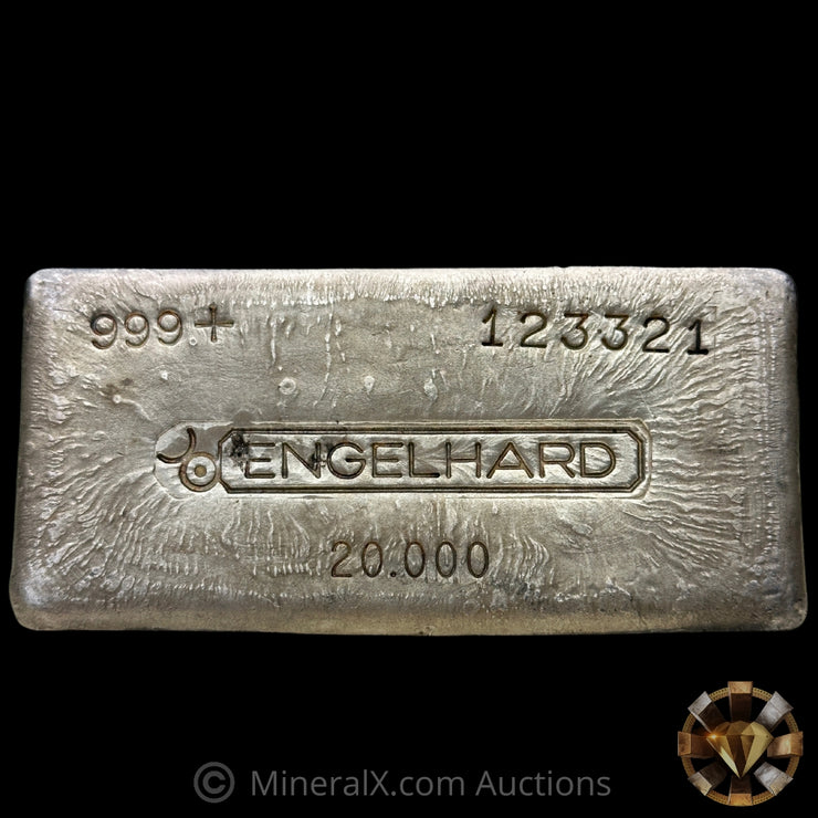 20oz Engelhard Bull Logo Vintage Silver Bar