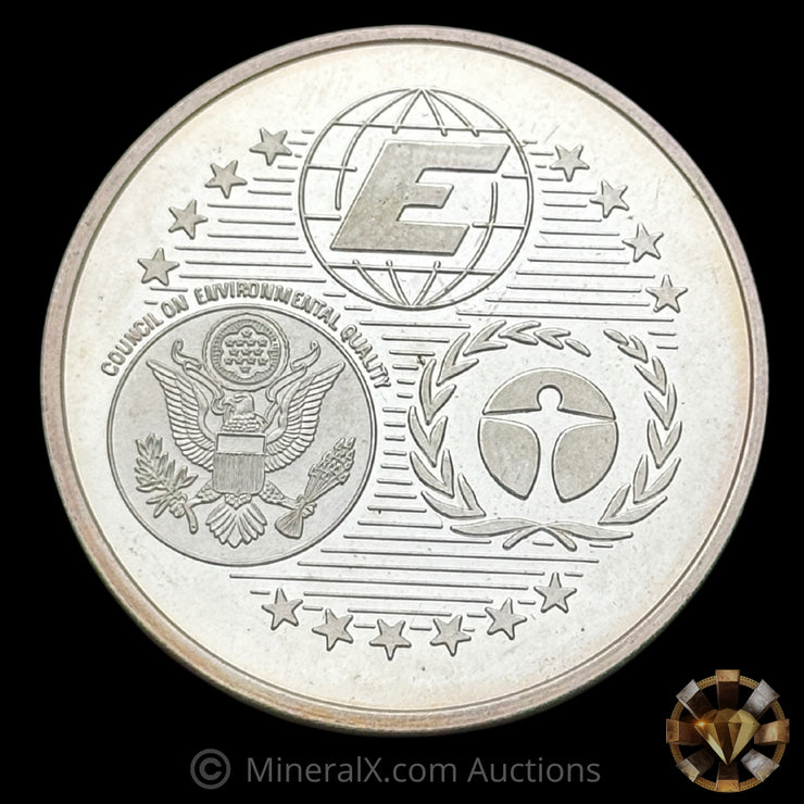1oz Engelhard Rare Proof National Environmental Award Of The Decade Vintage Silver Coin
