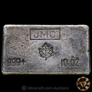 10oz JMC Johnson Matthey Maple Leaf Vintage Silver Bar