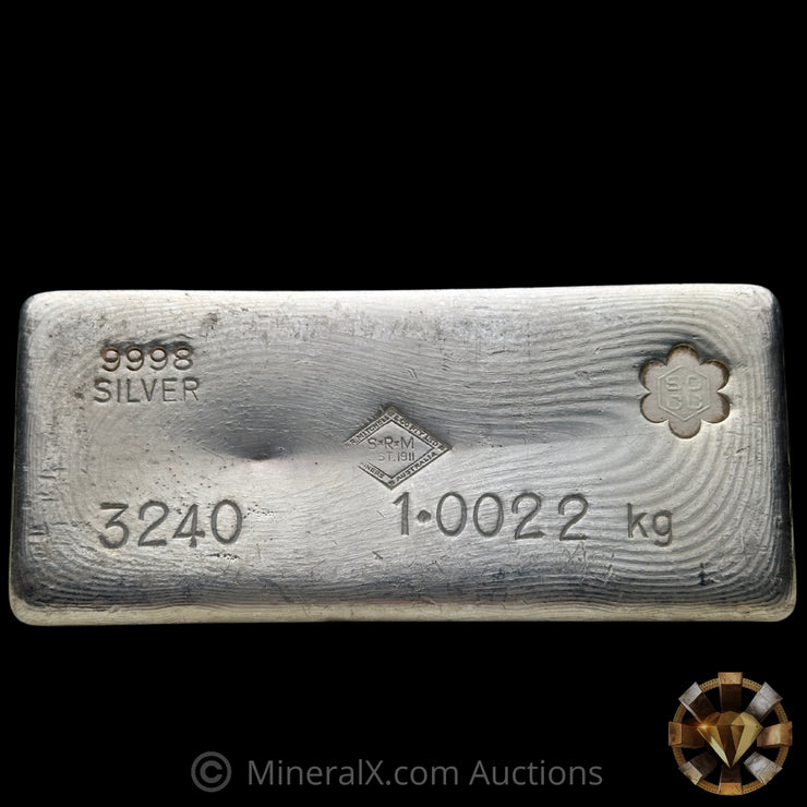 1.0022kg (Kilo) SRM Stanley Robert Mitchell Refiners Australia SCCC Counterstamp Vintage Silver Bar