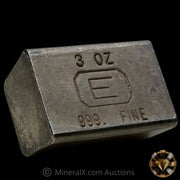 3oz Engelhard E Logo Industrial Extruded Vintage Silver Bar