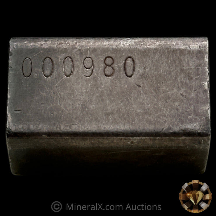 3oz Engelhard E Logo Industrial Extruded Vintage Silver Bar