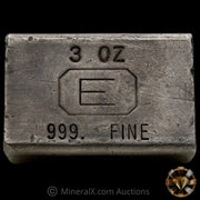 3oz Engelhard E Logo Industrial Extruded Vintage Silver Bar