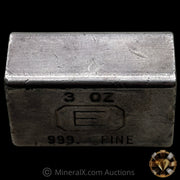 3oz Engelhard E Logo Industrial Extruded Vintage Silver Bar
