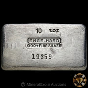 10oz Engelhard 5th Series Vintage Silver Bar With Unique Reverse Impression