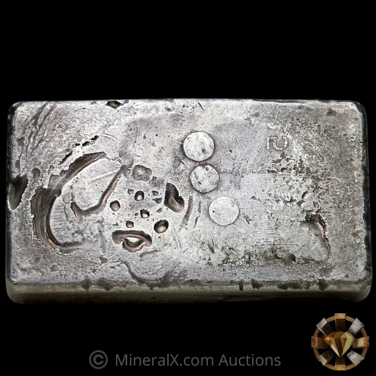 10oz Engelhard 5th Series Vintage Silver Bar With Unique Reverse Impression