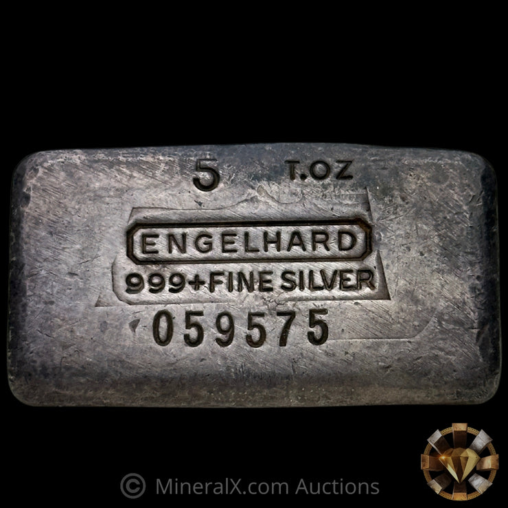 5oz Engelhard 0-Leading 7th Series Vintage Silver Bar