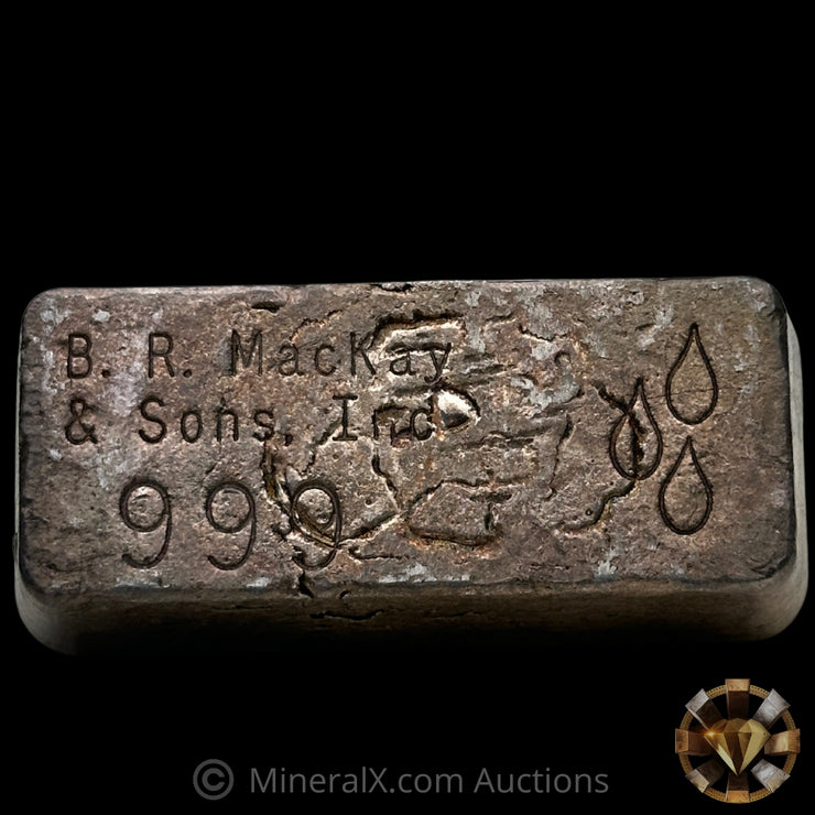 10.03oz B R Mackay & Sons Inc Vintage Silver Bar