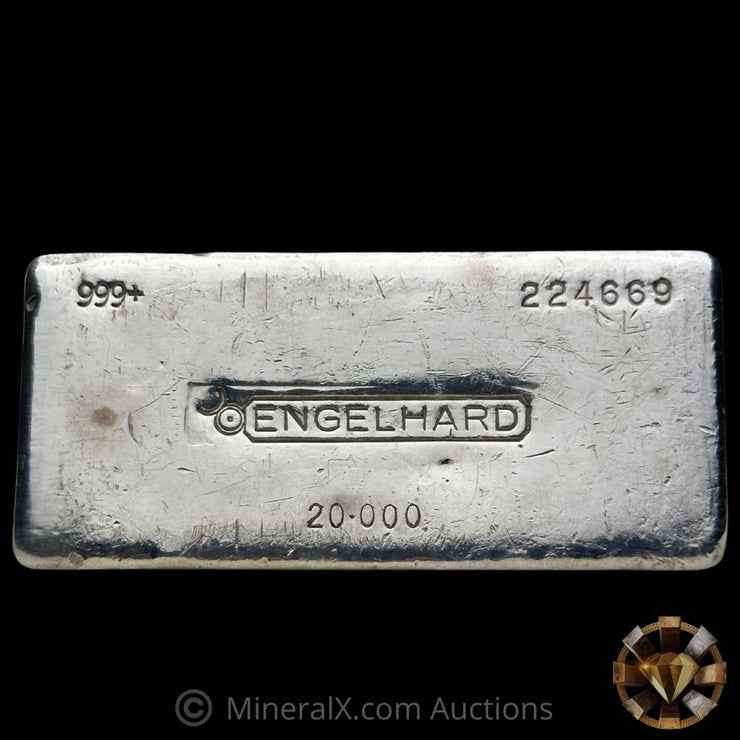 20oz Engelhard Bull Logo Vintage Silver Bar