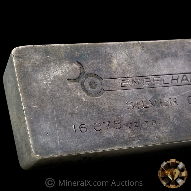 16.075oz (1/2Kilo) Engelhard 0 leading 5 Digit Variety Bull Logo Extruded Vintage Silver Bar