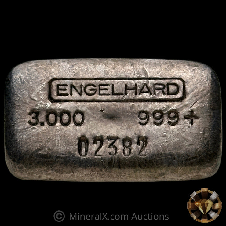 3oz Engelhard Top Hallmark 2nd Series Vintage Silver Bar